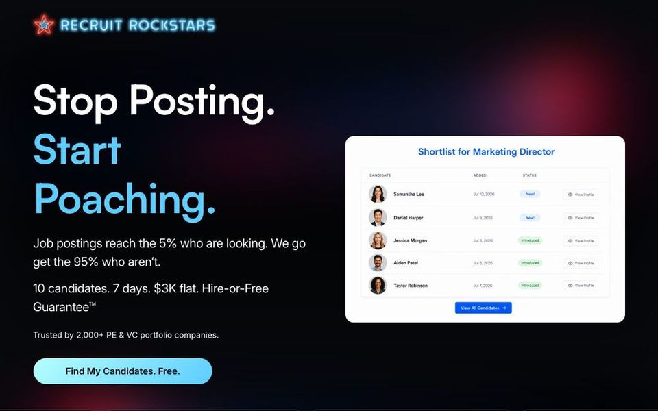 Recruit Rockstars: on Webflow with an AI assistant, self-managed