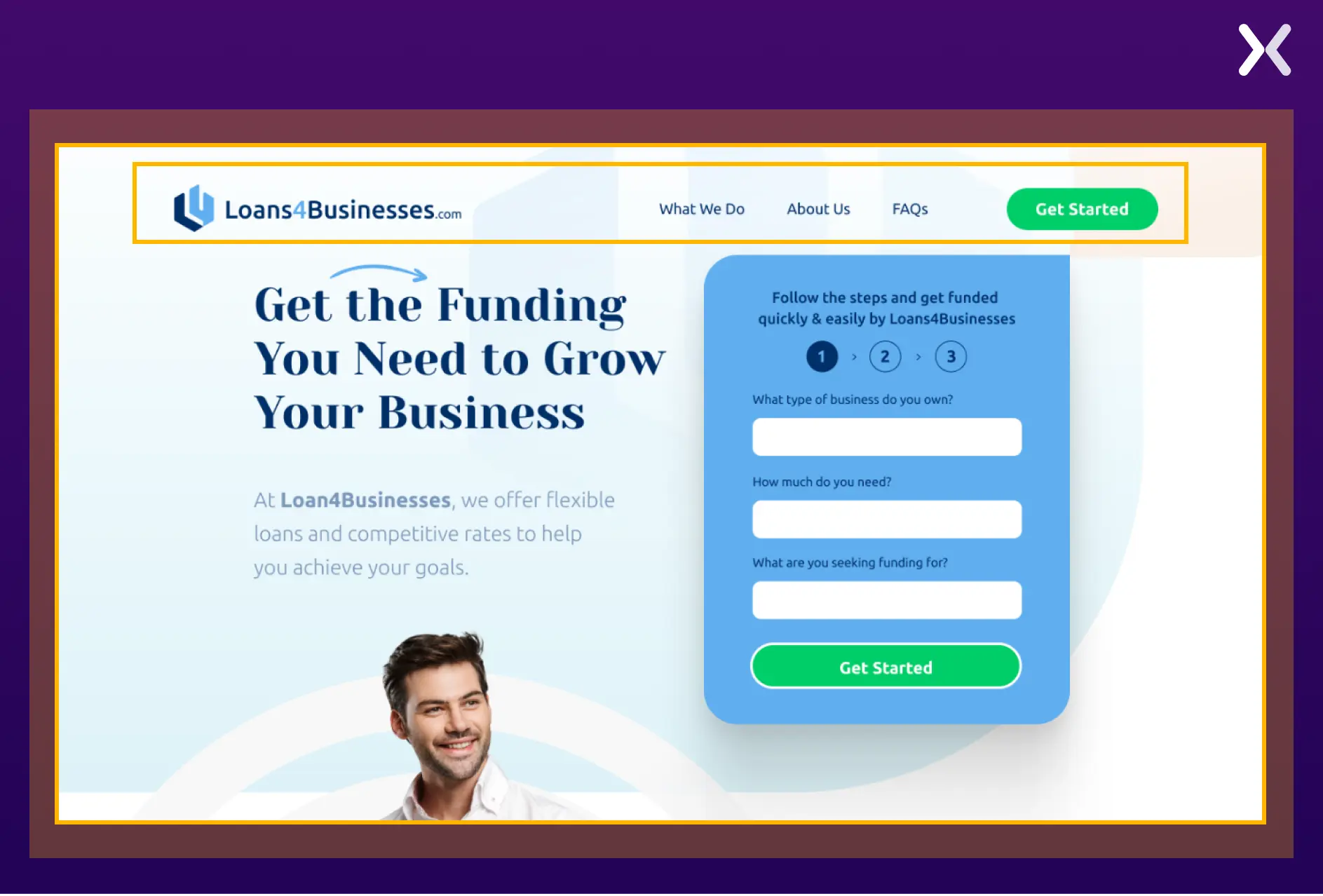 loan4business-lead-generation-landing-page.webp